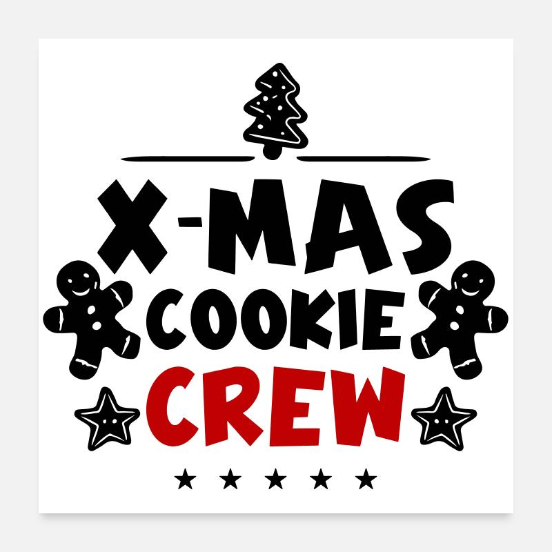 Weihnachten Kekse Backen Crew Poster 60x60 cm