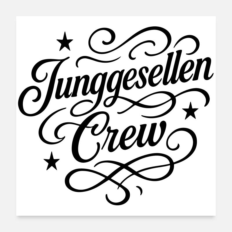 Bachelor Crew Poster 24" x 24" (60x60 cm)