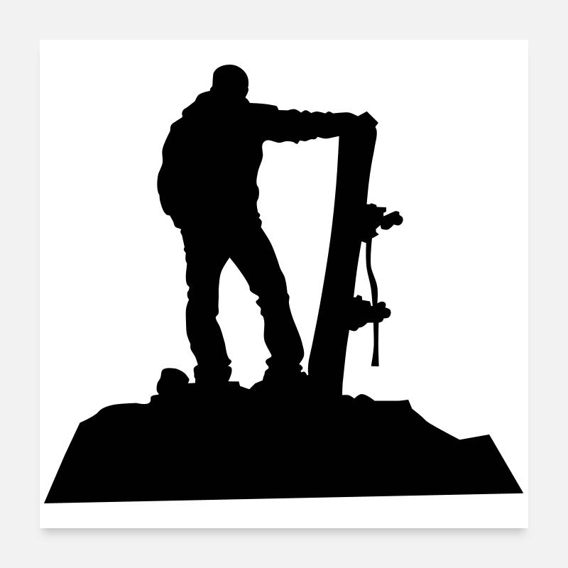 Snowboarder Poster 60x60 cm