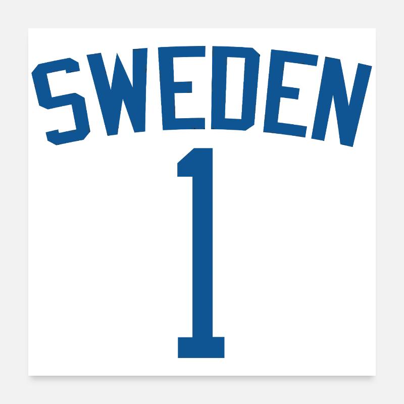 Suède 1 – Design sportif Poster 60 x 60 cm