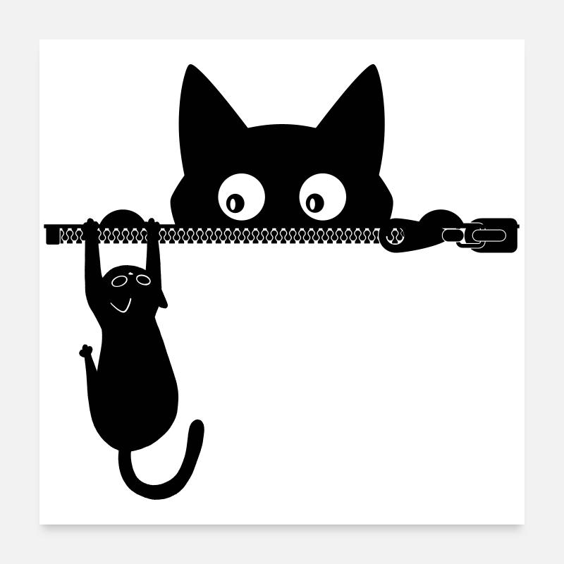 Kitty the cat - cat lover gift Poster 24" x 24" (60x60 cm)