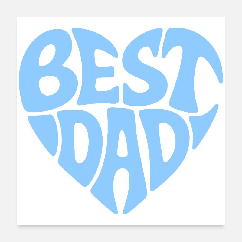 Best Dad Herzdesign Poster 60x60 cm