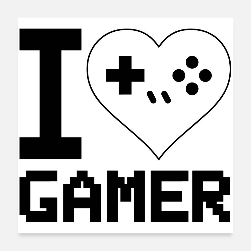 J’adore Gamer Poster 60 x 60 cm