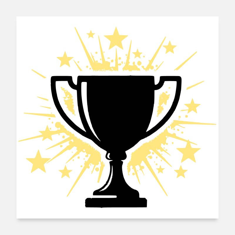 Cup Winner Trophy Stars Poster 24" x 24" (60x60 cm)