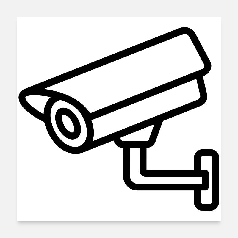 caméra de surveillance Poster 60 x 60 cm