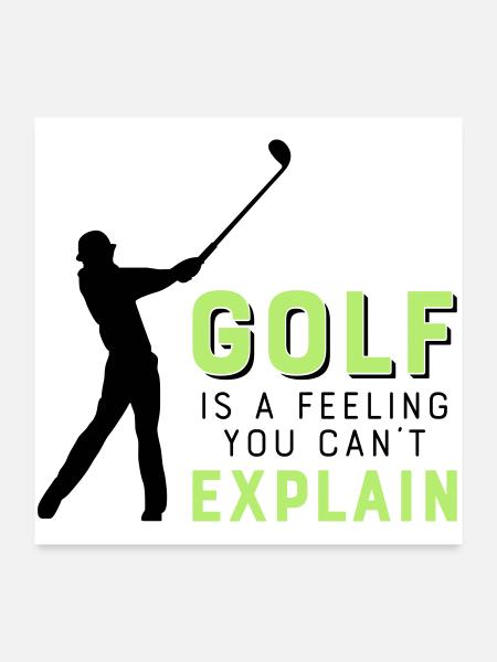 Golf - Poster 60x60 cm - Weiß - Vorne