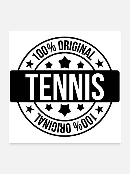 Tennis - Sport - Ball - Player - Game - Sportsman - Poster 24" x 24" (60x60 cm) - white - Front