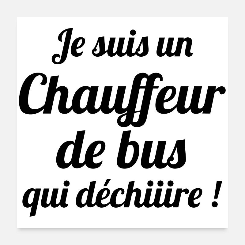 Bus / Busfahrer / Arbeit / Job Poster 60x60 cm