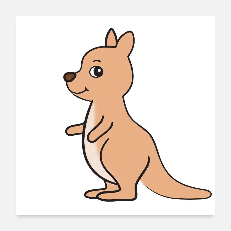 Kangaroo Poster 24" x 24" (60x60 cm)