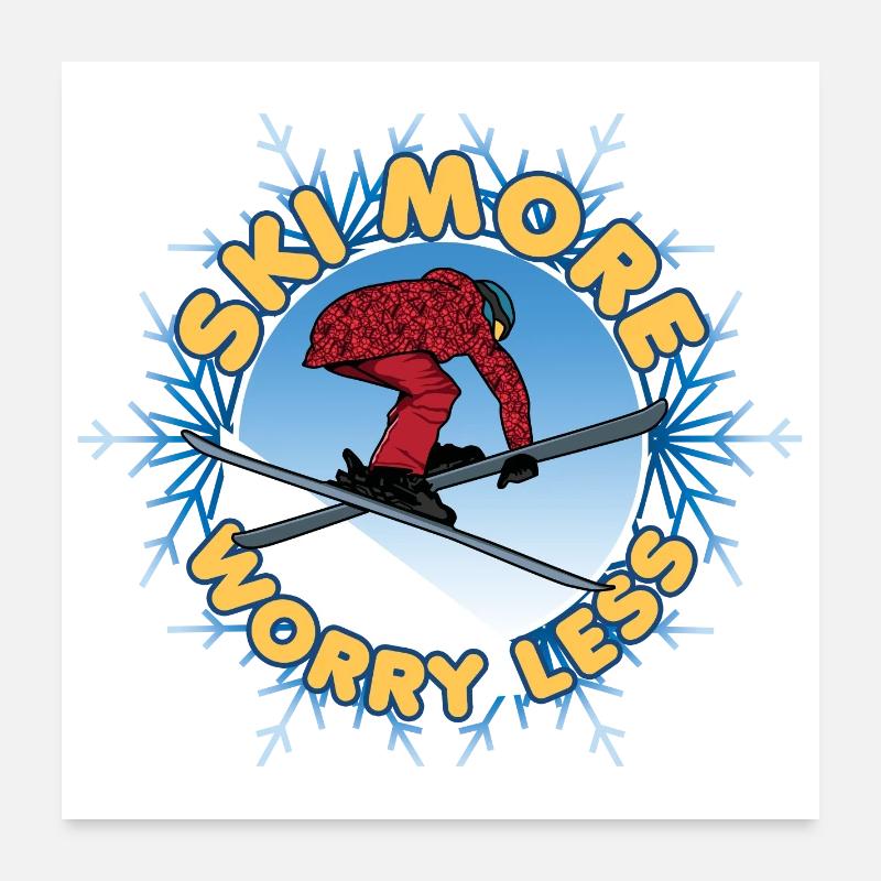 More Skiing Poster 24" x 24" (60x60 cm)