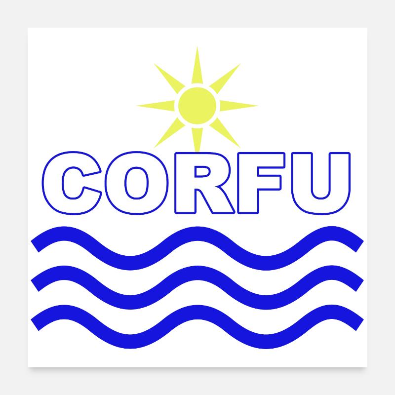 Corfu Sun Waves  Poster 24" x 24" (60x60 cm)