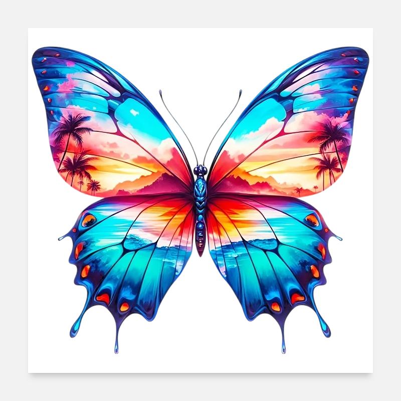 Papillon Poster 60 x 60 cm