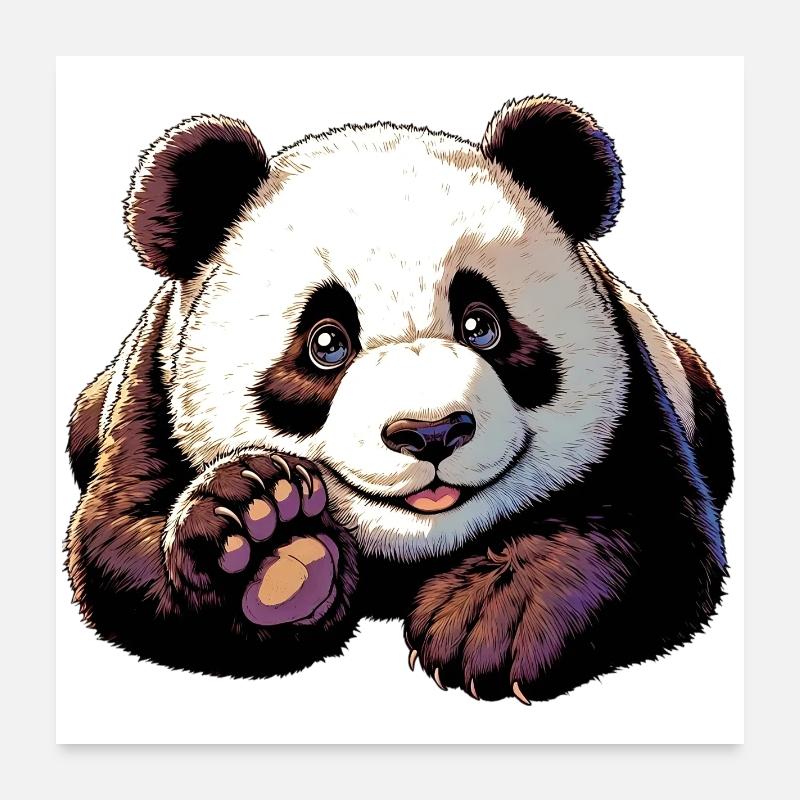 Panda Poster 60x60 cm