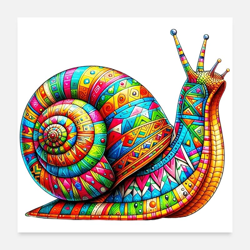 Snail Poster 24" x 24" (60x60 cm)