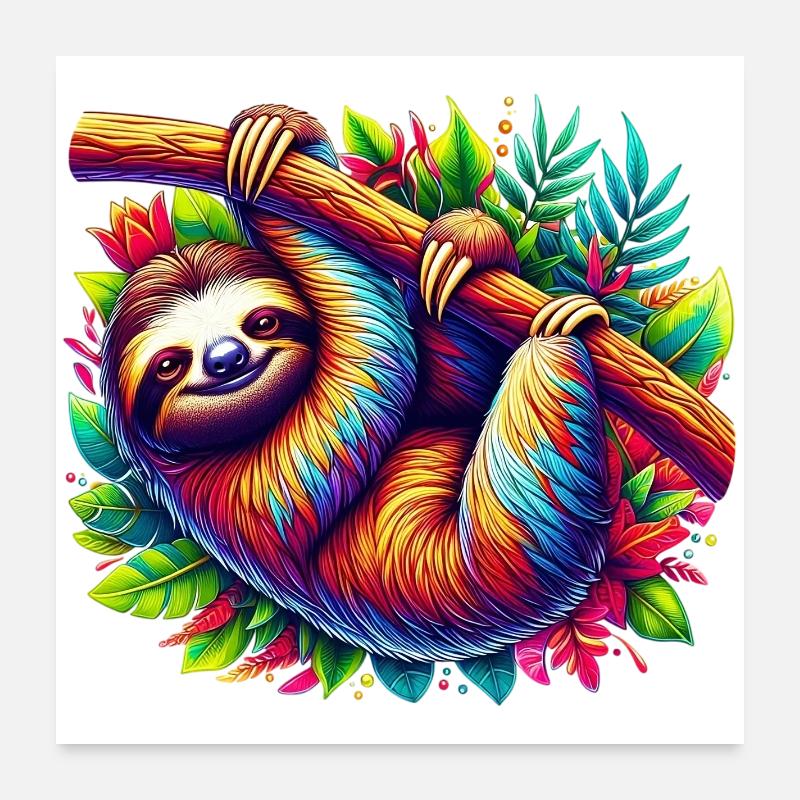 Sloth Poster 24" x 24" (60x60 cm)