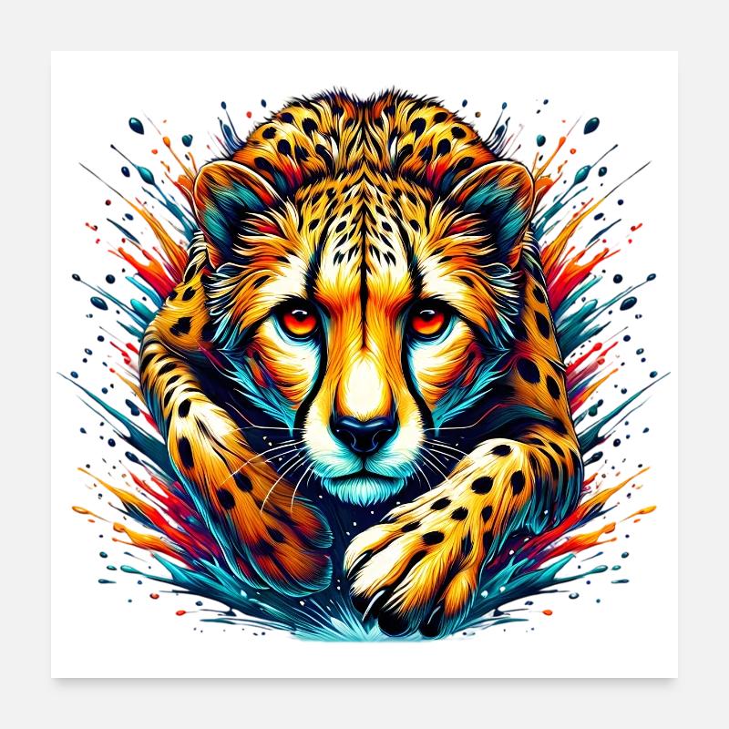 Guépard Poster 60 x 60 cm
