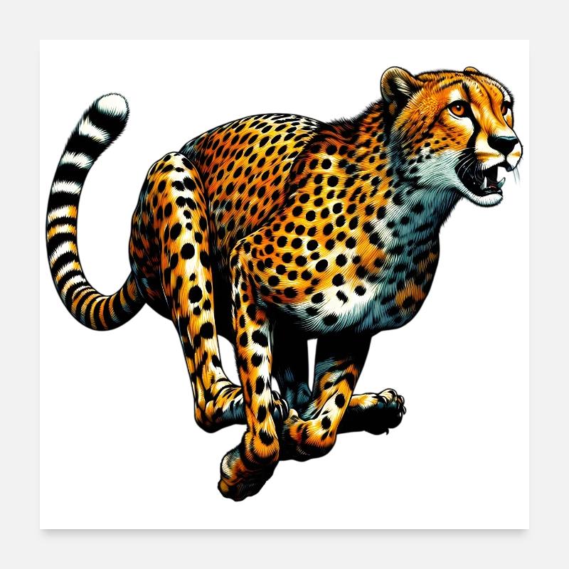 Gepard Poster 60x60 cm
