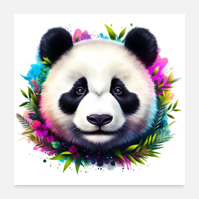 Panda Poster 60 x 60 cm