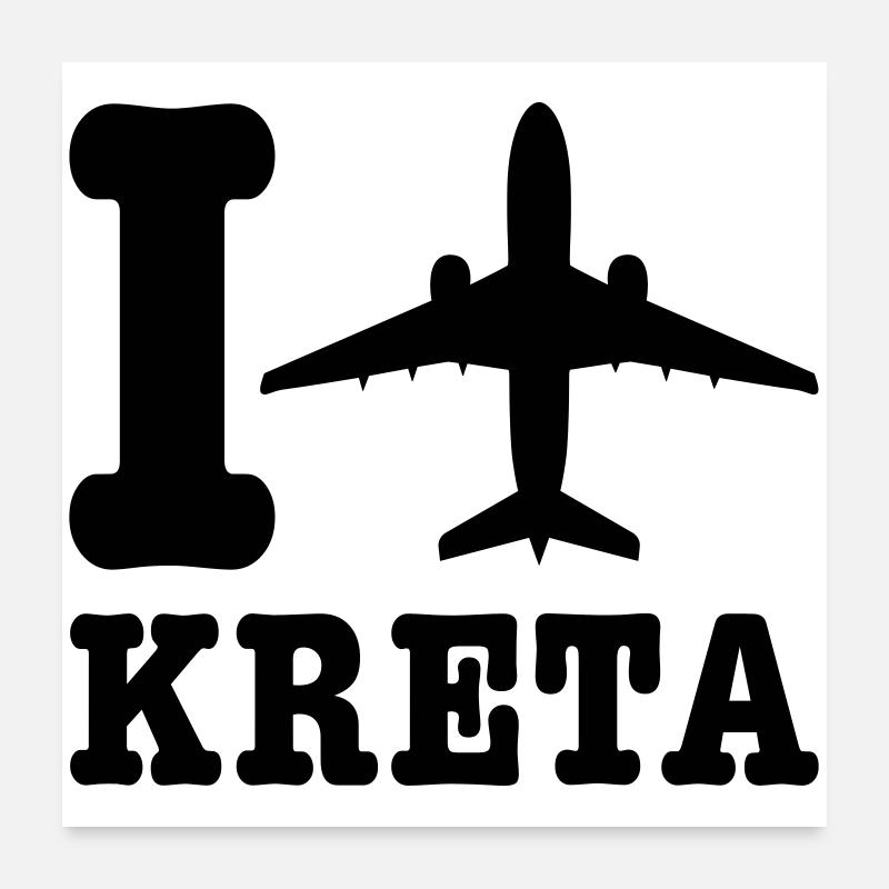Kreta Urlaub Poster 60x60 cm