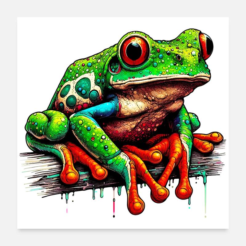 Frosch Poster 60x60 cm