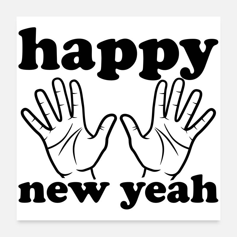 Happy new yeah Poster 60x60 cm