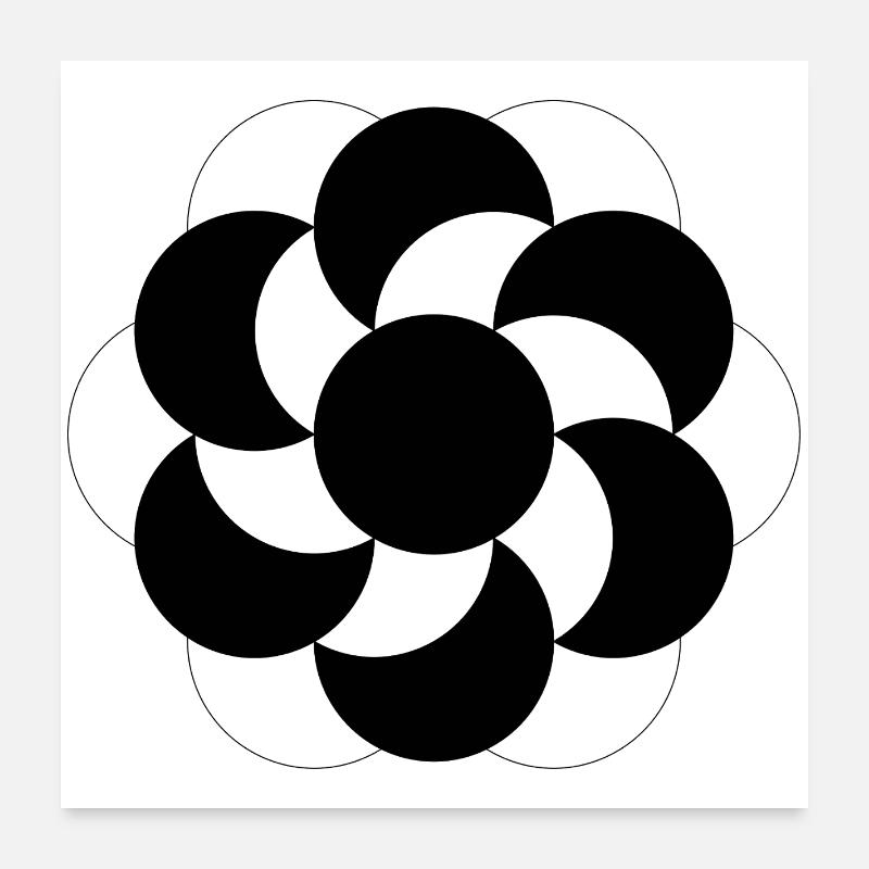 Crop Circle Fleur Céleste Poster 60 x 60 cm