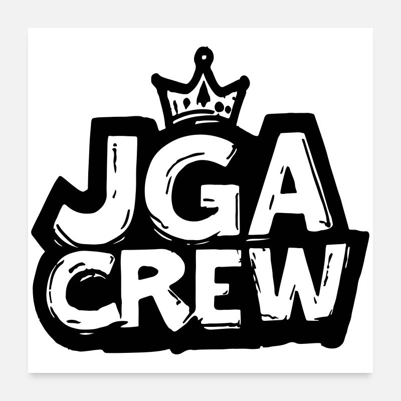 Bachelor Crew Enterrement de vie de garçon Poster 60 x 60 cm