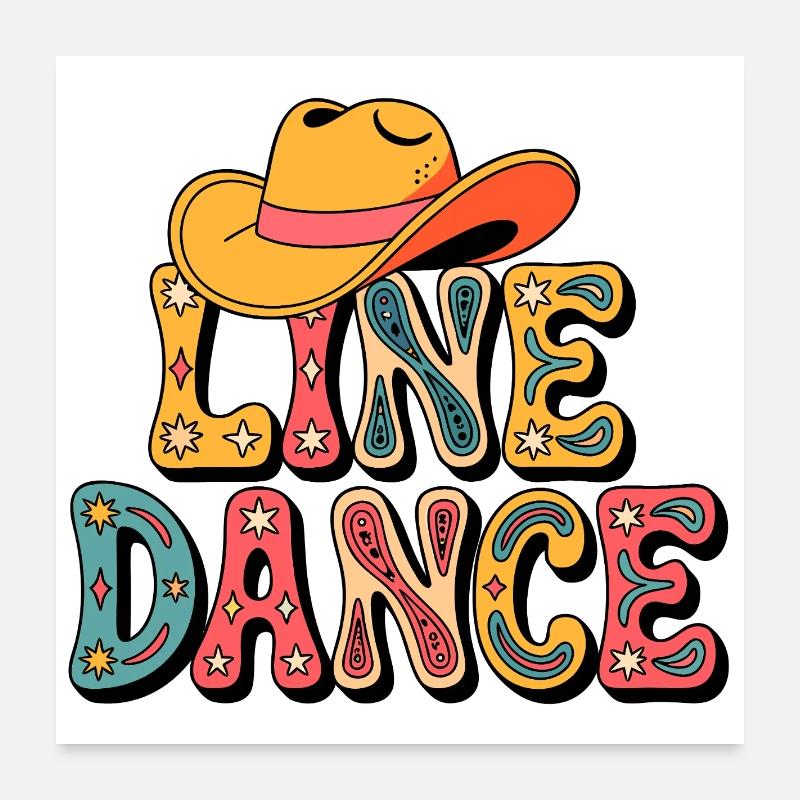 Danse live rétro Poster 60 x 60 cm