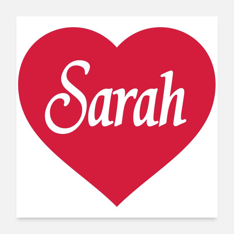 Herz "Sarah" Poster 60x60 cm