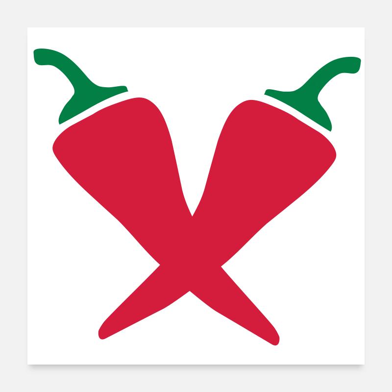 Chillies - Piments Poster 60 x 60 cm