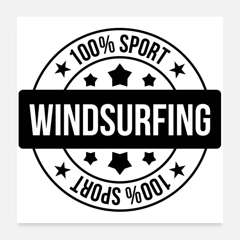 Windsurf Windsurfing Windsurfen Planche à voile Poster 24" x 24" (60x60 cm)