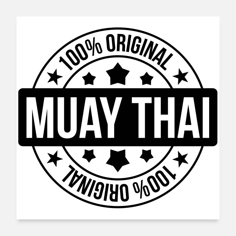 Muay-Thai - Thai-Boxen Poster 60x60 cm