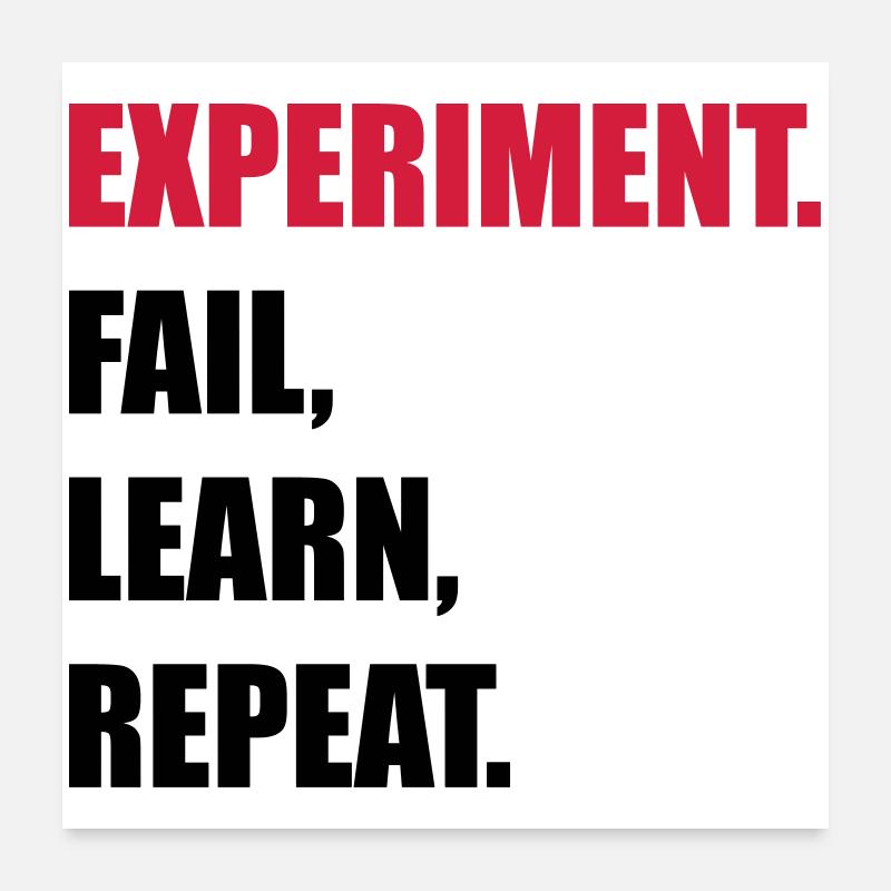 science - Poster 60x60 cm - Weiß