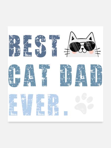 Chat Chats - Poster 60 x 60 cm - blanc - Devant