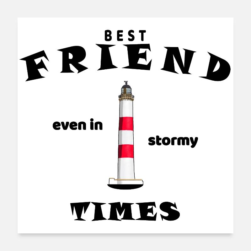 Bester Freund, beste Freundin, Freunde, Englisch Poster 60x60 cm