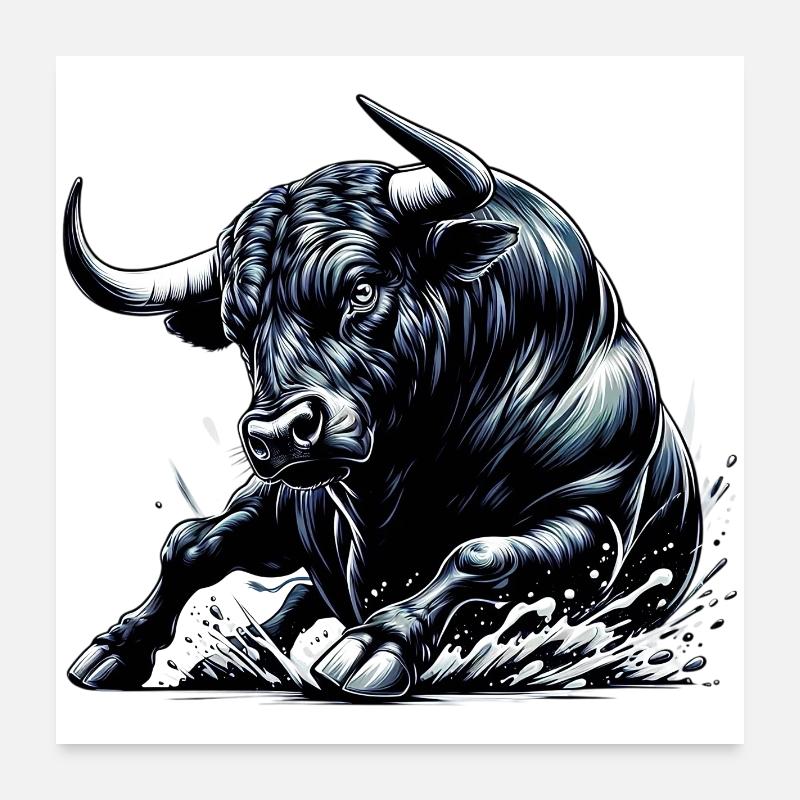 Taureau Poster 60 x 60 cm