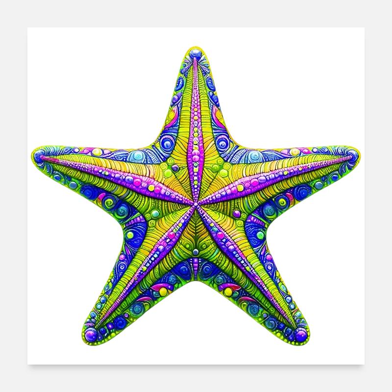 Seestern Poster 60x60 cm