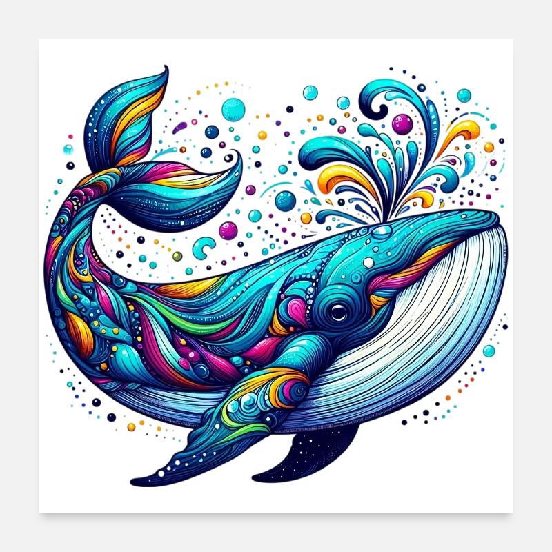 Baleine Poster 60 x 60 cm