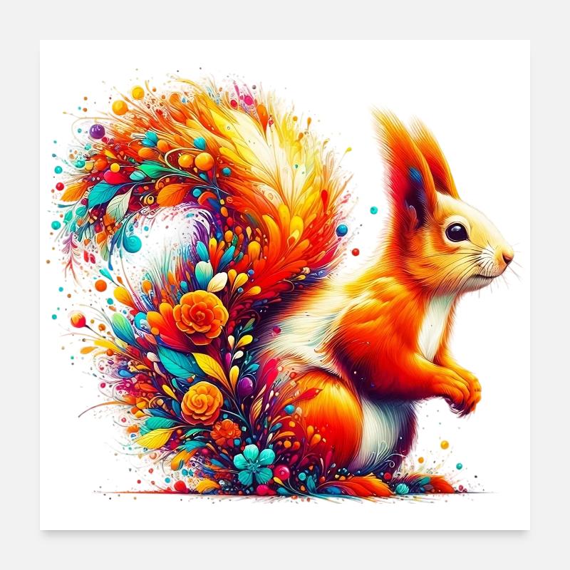 Squirrel Poster 24" x 24" (60x60 cm)