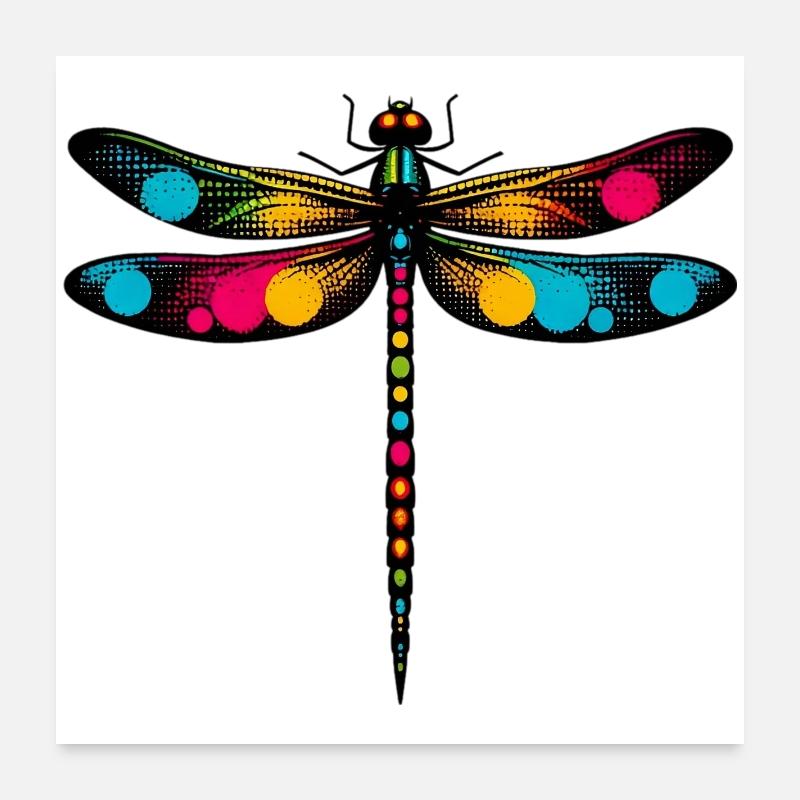 Libellule Poster 60 x 60 cm