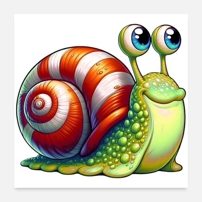 Schnecke Poster 60x60 cm