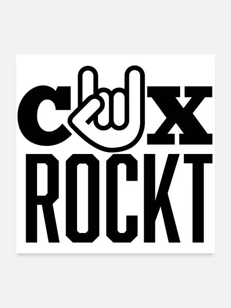 CUX rockt - Poster 60x60 cm - Weiß - Vorne