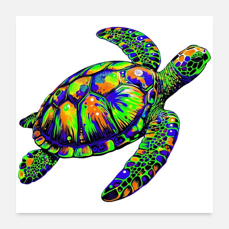 Sea turtle Poster 24" x 24" (60x60 cm)