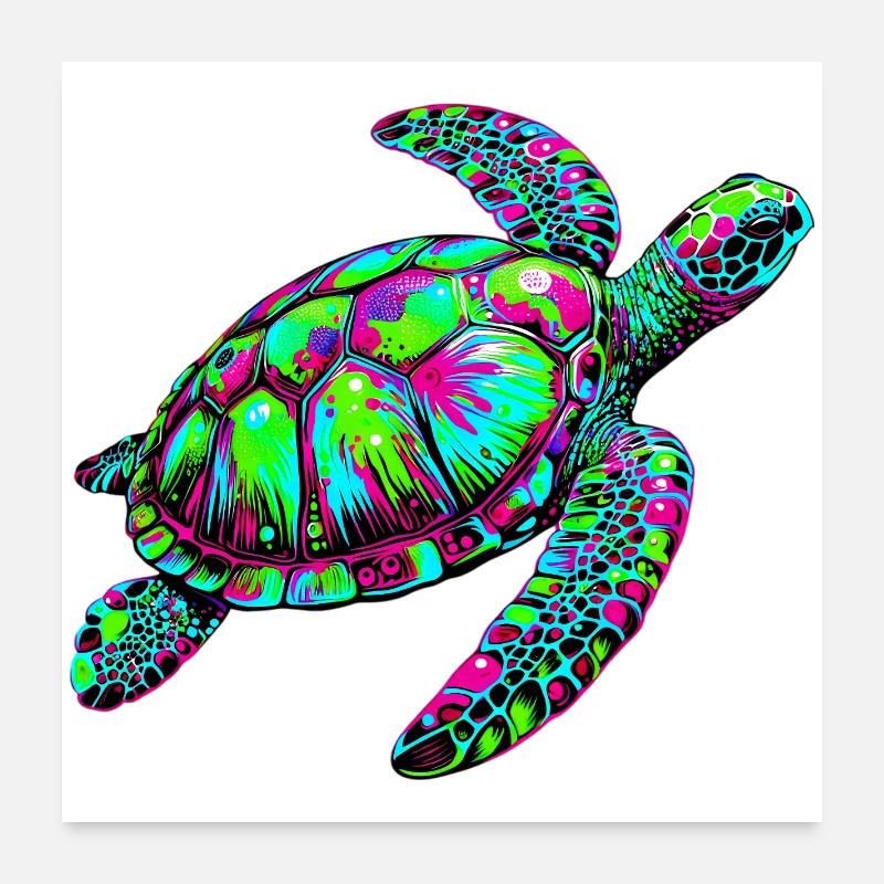 Sea turtle Poster 24" x 24" (60x60 cm)