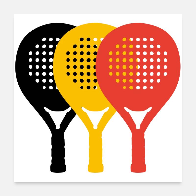 padel Belgium tricolore Poster 24" x 24" (60x60 cm)