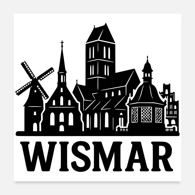 wismar ostsee Poster 60x60 cm