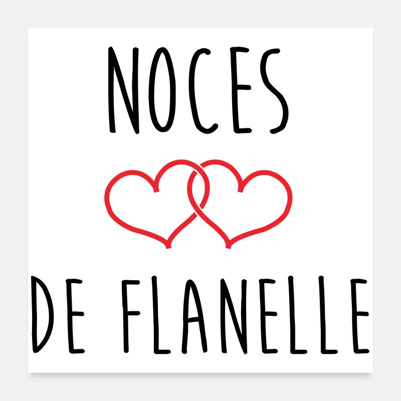 Flannel-Hochzeit – 43 Jahre Ehe Poster 60x60 cm