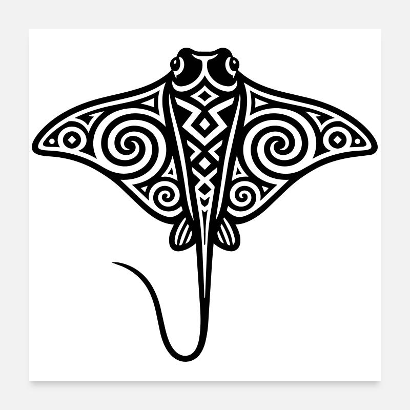Raie maorie Poster 60 x 60 cm