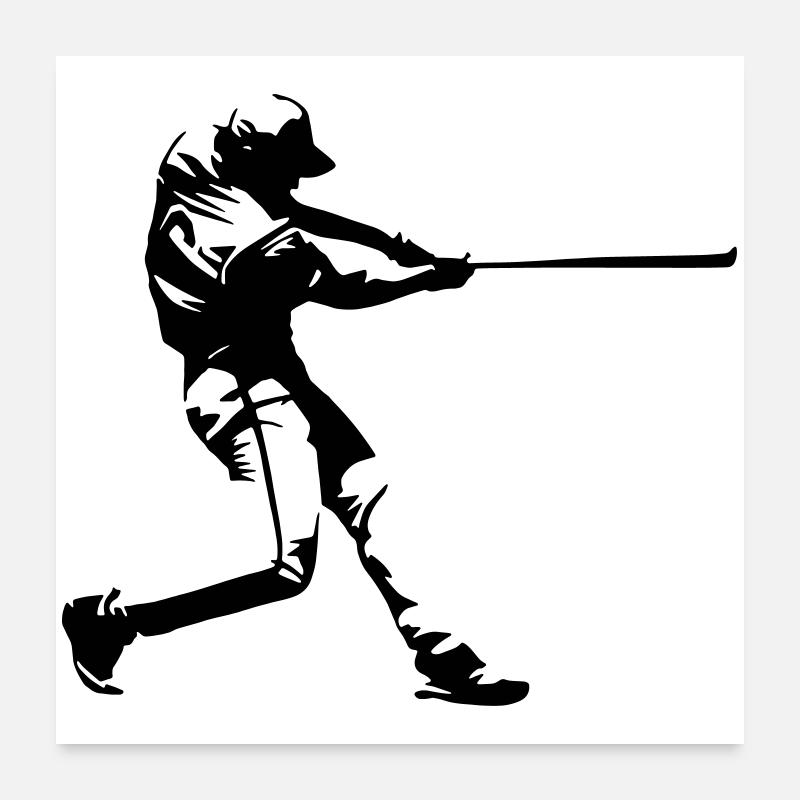 Conception de baseball Poster 60 x 60 cm