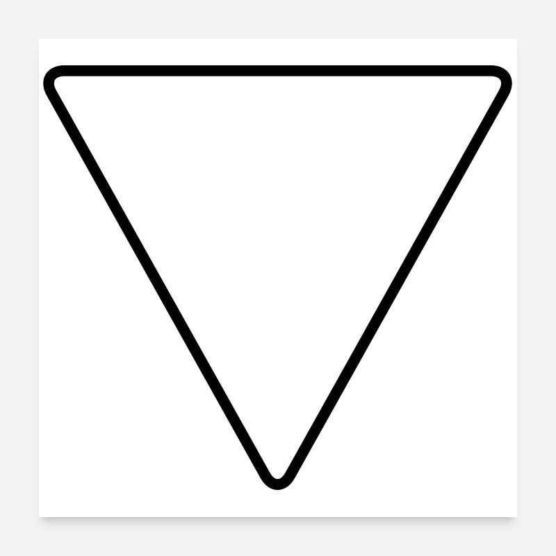 Triangle with rounded corners as a warning sign Poster 24" x 24" (60x60 cm)
